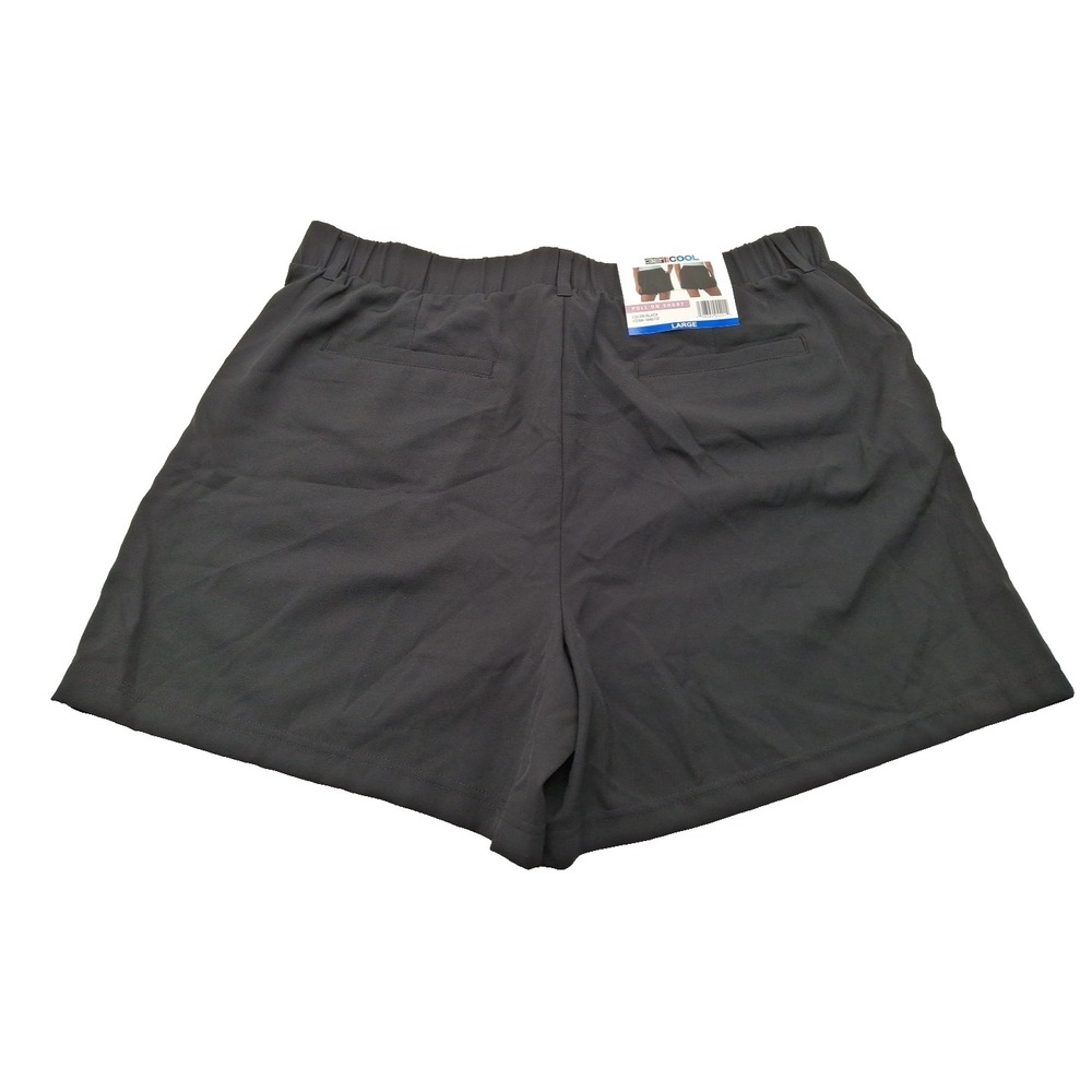 32 Degrees Cool Women's Pleated Pull On Shorts, Black, Size: Large, New